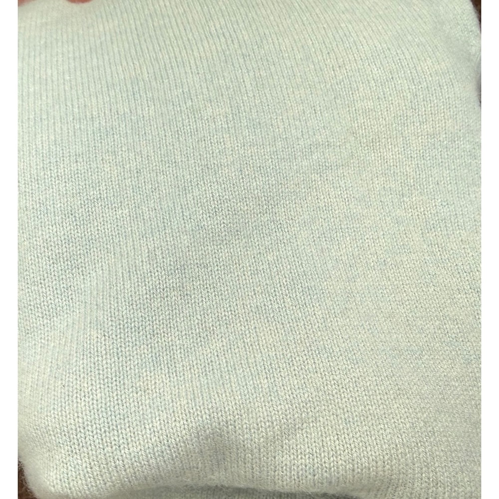 Lauren Ralph Lauren Petite M Seafoam 100% Cashmere Turtleneck Sweater Classic - Picture 6 of 10